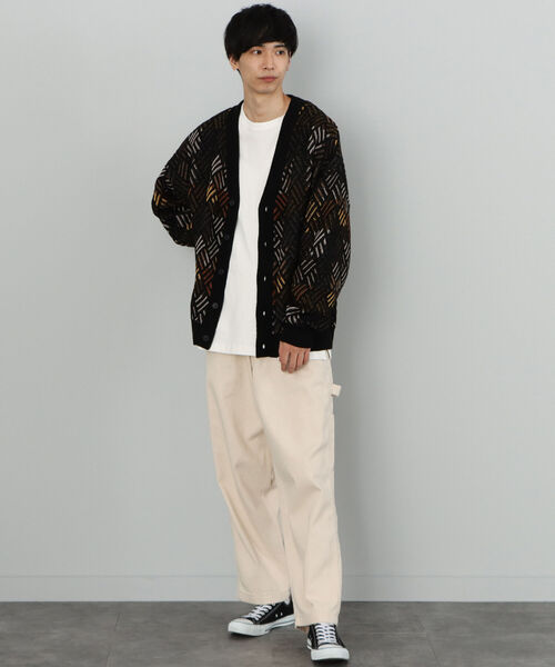 BEAMS HEART（ビームスハート）の「BEAMS HEART / アソート レトロ ビッグ カーディガン（カーディガン/ボレロ・メンズ・ベージュ/ネイビー/ブラック系その他/ブラック系その他2・SMALL/MEDIUM/LARGE）」の18枚目の写真