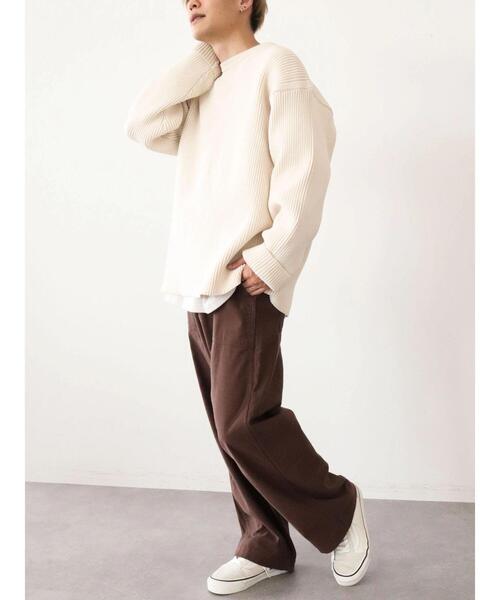 CRAFT STANDARD BOUTIQUE(クラフトスタンダードブティック)の「ライトニットリブBIGプルオーバー *◆(ニット/セーター・メンズ・ブラック/アイボリー/モカ・LL/M/L)」の21枚目の写真