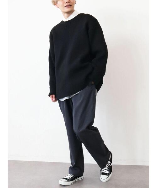 CRAFT STANDARD BOUTIQUE(クラフトスタンダードブティック)の「ライトニットリブBIGプルオーバー *◆(ニット/セーター・メンズ・ブラック/アイボリー/モカ・LL/M/L)」の18枚目の写真