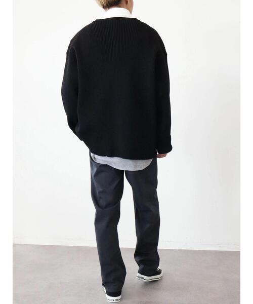 CRAFT STANDARD BOUTIQUE(クラフトスタンダードブティック)の「ライトニットリブBIGプルオーバー *◆(ニット/セーター・メンズ・ブラック/アイボリー/モカ・LL/M/L)」の17枚目の写真