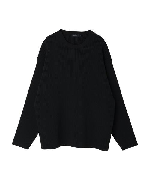 CRAFT STANDARD BOUTIQUE(クラフトスタンダードブティック)の「ライトニットリブBIGプルオーバー *◆(ニット/セーター・メンズ・ブラック/アイボリー/モカ・LL/M/L)」の5枚目の写真