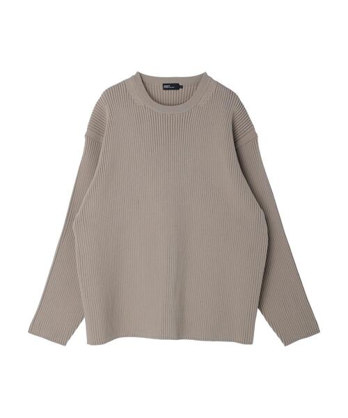 CRAFT STANDARD BOUTIQUE(クラフトスタンダードブティック)の「ライトニットリブBIGプルオーバー *◆(ニット/セーター・メンズ・ブラック/アイボリー/モカ・LL/M/L)」の4枚目の写真
