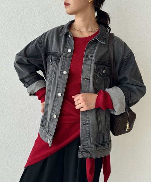 リヴドロワ 新品未使用 デニムジャケット 羽織るだけでサマになる!/MONN.:. デニムジャケット(デニム