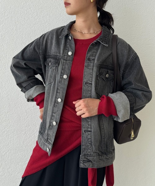 リヴドロワ 新品未使用 デニムジャケット セール】羽織るだけでサマになる!/MONN.:. デニムジャケット