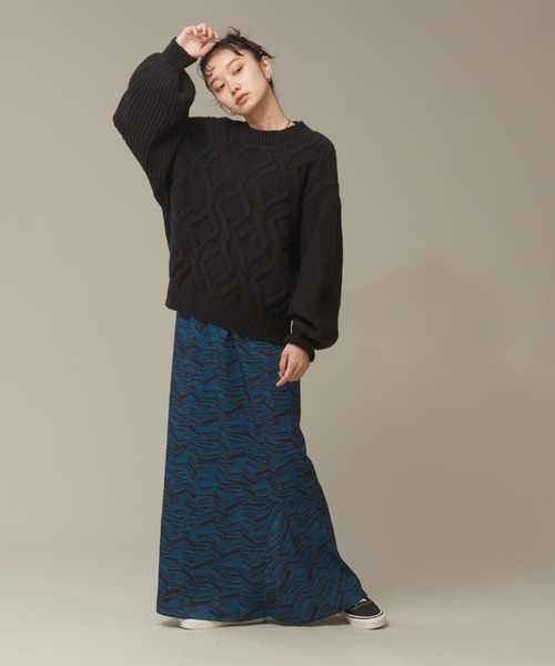 NOMINE（ノミネ）の「オリジナルプリントマーメイドマキシスカート（スカート・レディース・ブラウン/グリーン/グレイッシュベージュ・S/M）」の22枚目の写真