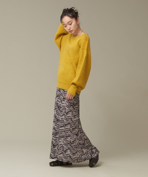 NOMINE（ノミネ）の「オリジナルプリントマーメイドマキシスカート（スカート・レディース・ブラウン/グリーン/グレイッシュベージュ・S/M）」の5枚目の写真