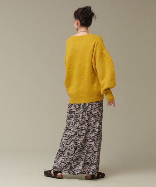 NOMINE（ノミネ）の「オリジナルプリントマーメイドマキシスカート（スカート・レディース・ブラウン/グリーン/グレイッシュベージュ・S/M）」の6枚目の写真