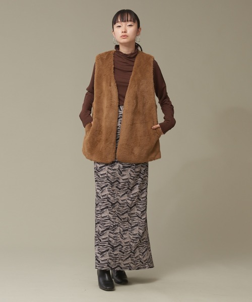 NOMINE（ノミネ）の「オリジナルプリントマーメイドマキシスカート（スカート・レディース・ブラウン/グリーン/グレイッシュベージュ・S/M）」の10枚目の写真