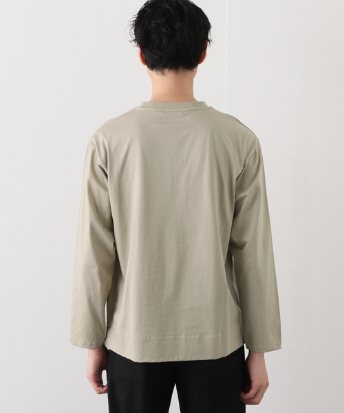 EDIFICE SELECT(エディフィスセレクト)の「シルキー コットン 長袖 Tシャツ(Tシャツ/カットソー・メンズ・ホワイト/チャコールグレー/ベージュ/ライトグリーン・MEDIUM/LARGE)」の12枚目の写真