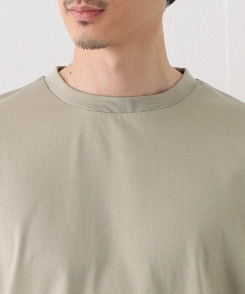 EDIFICE SELECT(エディフィスセレクト)の「シルキー コットン 長袖 Tシャツ(Tシャツ/カットソー・メンズ・ホワイト/チャコールグレー/ベージュ/ライトグリーン・MEDIUM/LARGE)」の13枚目の写真