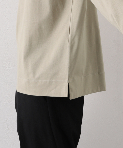 EDIFICE SELECT(エディフィスセレクト)の「シルキー コットン 長袖 Tシャツ(Tシャツ/カットソー・メンズ・ホワイト/チャコールグレー/ベージュ/ライトグリーン・MEDIUM/LARGE)」の17枚目の写真