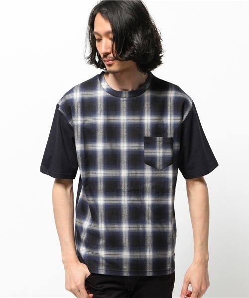 HARE（ハレ）の「フハクキリカエガラプルオーバー(HARE)（Tシャツ/カットソー・メンズ・ホワイト/ブラック/ネイビー/ダークネイビー/ブラック系その他/ダークブルー・SMALL/MEDIUM）」の6枚目の写真