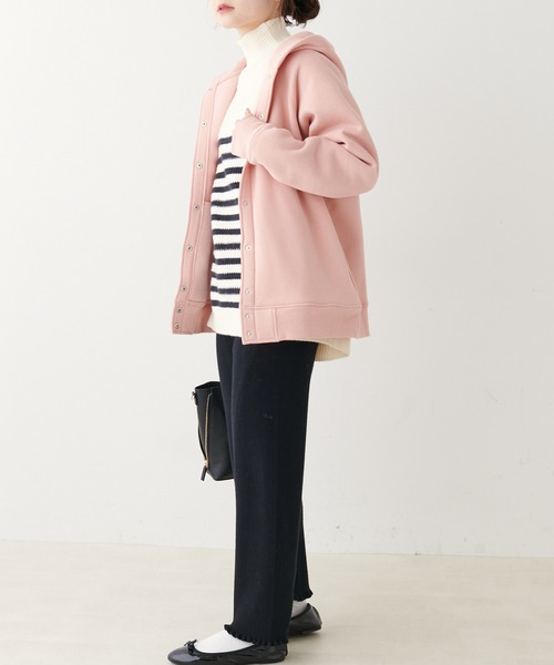 PUAL CE CIN（ピュアルセシン）の「リブニットパンツ（その他パンツ・レディース・ブラック/オフホワイト/グレイッシュベージュ・FREE）」の6枚目の写真