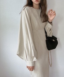 LAUIR | ボリュームスリーブマキシ丈ワンピース(ワンピース)