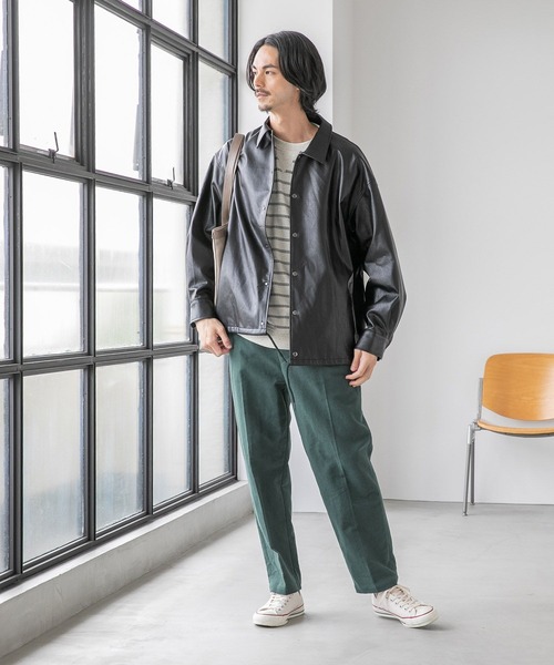 niko and...（ニコアンド）の「モールスキンテーパードパンツ（その他パンツ・メンズ・ブラック/ブラウン/グリーン・SMALL/MEDIUM/LARGE）」の9枚目の写真