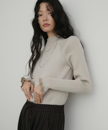 【ロングセラー!】ハイネックミックスリブニット