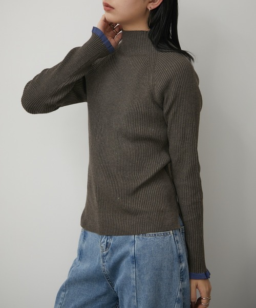 Aunt Marie's(アントマリーズ)の「【ロングセラー!】ハイネックミックスリブニット(ニット/セーター・レディース・ベージュ/ネイビー/オリーブ/イエロー/アイボリー/グリーン/モカ/チャコールグレー/ブルー・FREE)」の20枚目の写真