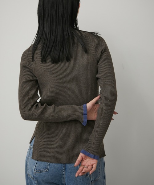 Aunt Marie's(アントマリーズ)の「【ロングセラー!】ハイネックミックスリブニット(ニット/セーター・レディース・ベージュ/ネイビー/オリーブ/イエロー/アイボリー/グリーン/モカ/チャコールグレー/ブルー・FREE)」の19枚目の写真