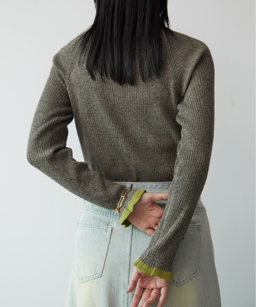 Aunt Marie's(アントマリーズ)の「【ロングセラー!】ハイネックミックスリブニット(ニット/セーター・レディース・ベージュ/ネイビー/オリーブ/イエロー/アイボリー/グリーン/モカ/チャコールグレー/ブルー・FREE)」の15枚目の写真