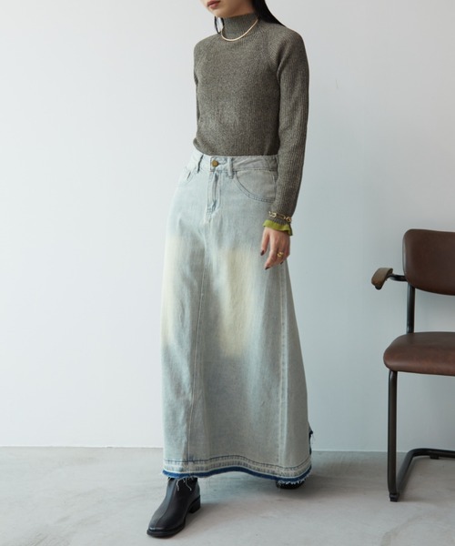 Aunt Marie's(アントマリーズ)の「【ロングセラー!】ハイネックミックスリブニット(ニット/セーター・レディース・ベージュ/ネイビー/オリーブ/イエロー/アイボリー/グリーン/モカ/チャコールグレー/ブルー・FREE)」の18枚目の写真