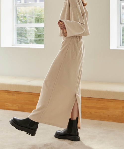 hinari（ヒナリ）の「リブタイトスカート（スカート・レディース・ブラック/アイボリー・X-SMALL/SMALL/MEDIUM）」の19枚目の写真