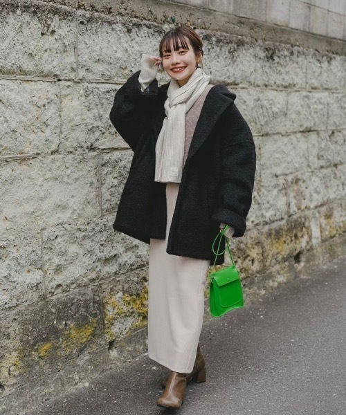 hinari（ヒナリ）の「リブタイトスカート（スカート・レディース・ブラック/アイボリー・X-SMALL/SMALL/MEDIUM）」の15枚目の写真