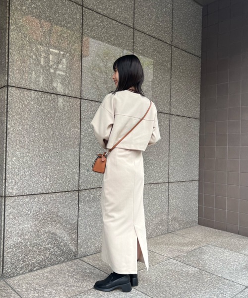 hinari（ヒナリ）の「リブタイトスカート（スカート・レディース・ブラック/アイボリー・X-SMALL/SMALL/MEDIUM）」の10枚目の写真