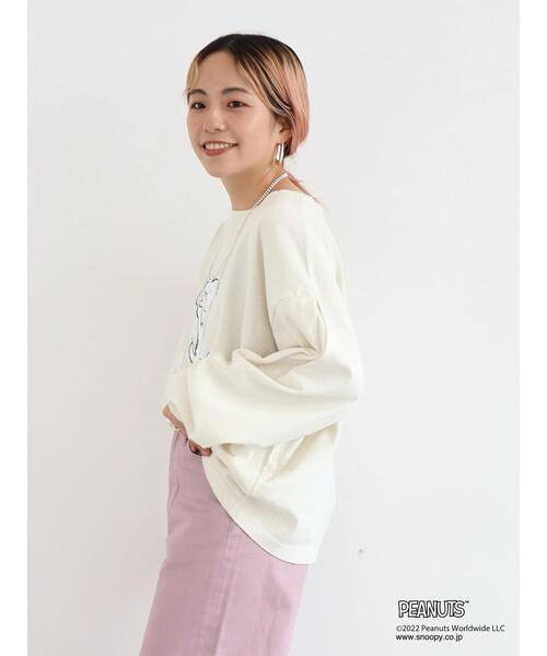 PEANUTS(ピーナッツ)の「PEANUTSピグメントロングT(Tシャツ/カットソー・レディース・グリーン/イエロー/ホワイト・FREE)」の12枚目の写真
