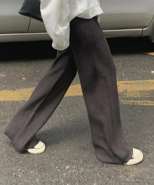 LAC-VERT（ラック・ヴェール）の「ラインニットパンツ（その他パンツ・レディース・ベージュ/ライトグレー/グレー/ブラック/ライトベージュ・FREE）」の16枚目の写真