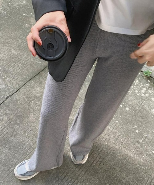 LAC-VERT（ラック・ヴェール）の「ラインニットパンツ（その他パンツ・レディース・ベージュ/ライトグレー/グレー/ブラック/ライトベージュ・FREE）」の17枚目の写真