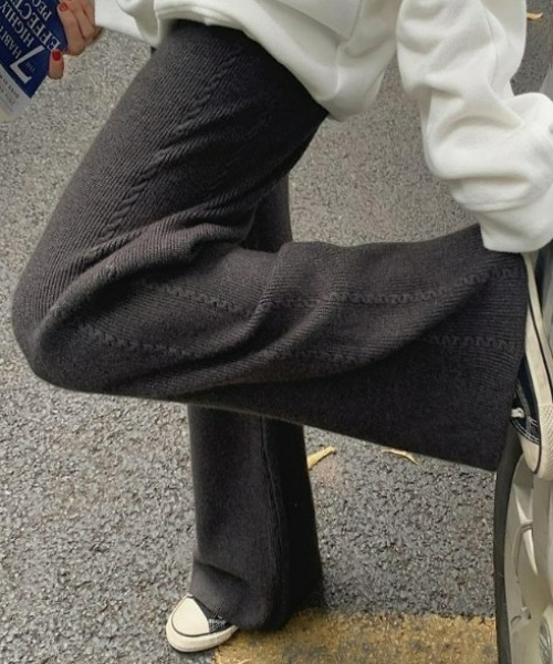 LAC-VERT（ラック・ヴェール）の「ラインニットパンツ（その他パンツ・レディース・ベージュ/ライトグレー/グレー/ブラック/ライトベージュ・FREE）」の18枚目の写真