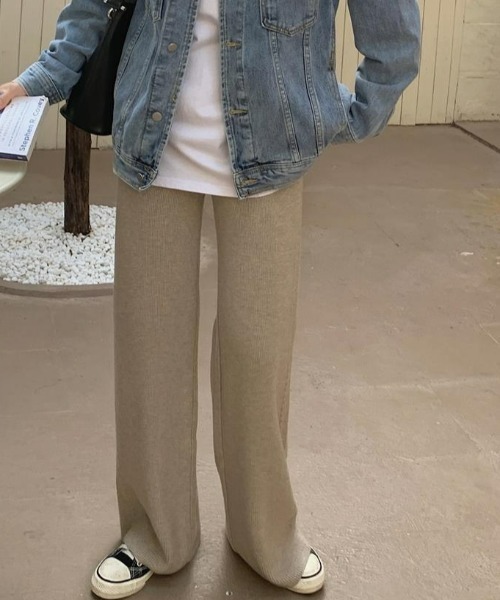 LAC-VERT（ラック・ヴェール）の「ラインニットパンツ（その他パンツ・レディース・ベージュ/ライトグレー/グレー/ブラック/ライトベージュ・FREE）」の19枚目の写真
