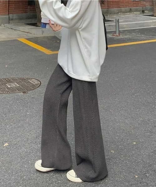 LAC-VERT（ラック・ヴェール）の「ラインニットパンツ（その他パンツ・レディース・ベージュ/ライトグレー/グレー/ブラック/ライトベージュ・FREE）」の22枚目の写真