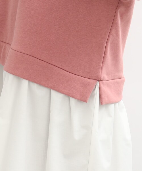 SHOO・LA・RUE（シューラルー）の「◆裏毛フードドッキングチュニック（チュニック・レディース・ブラック/ライトベージュ/ピンク系・00）」の9枚目の写真