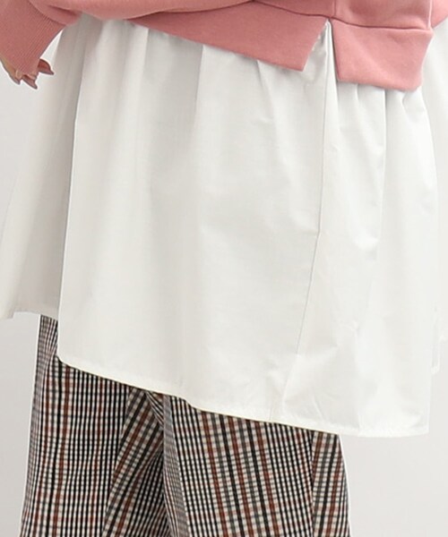 SHOO・LA・RUE（シューラルー）の「◆裏毛フードドッキングチュニック（チュニック・レディース・ブラック/ライトベージュ/ピンク系・00）」の10枚目の写真