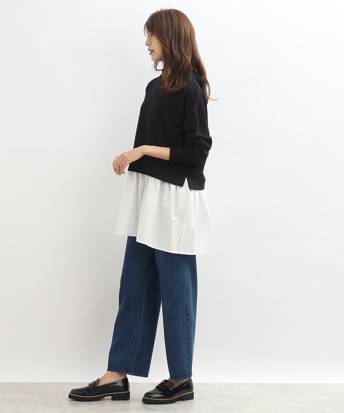 SHOO・LA・RUE（シューラルー）の「◆裏毛フードドッキングチュニック（チュニック・レディース・ブラック/ライトベージュ/ピンク系・00）」の16枚目の写真