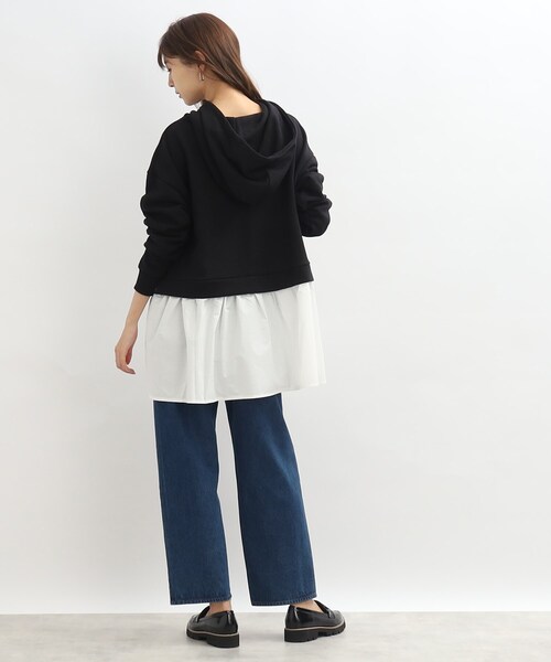 SHOO・LA・RUE（シューラルー）の「◆裏毛フードドッキングチュニック（チュニック・レディース・ブラック/ライトベージュ/ピンク系・00）」の17枚目の写真