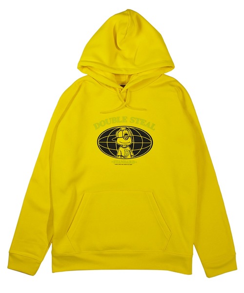 DOUBLE STEAL（ダブルスティール）の「Global DOUBZ LOGO 裏起毛パーカー（パーカー・メンズ・ブラック/トップグレー/イエロー・MEDIUM/LARGE/X-LARGE）」の3枚目の写真