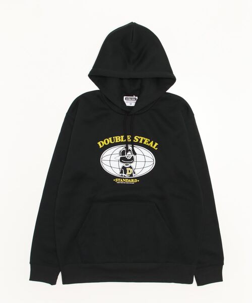 DOUBLE STEAL（ダブルスティール）の「Global DOUBZ LOGO 裏起毛パーカー（パーカー・メンズ・ブラック/トップグレー/イエロー・MEDIUM/LARGE/X-LARGE）」の7枚目の写真