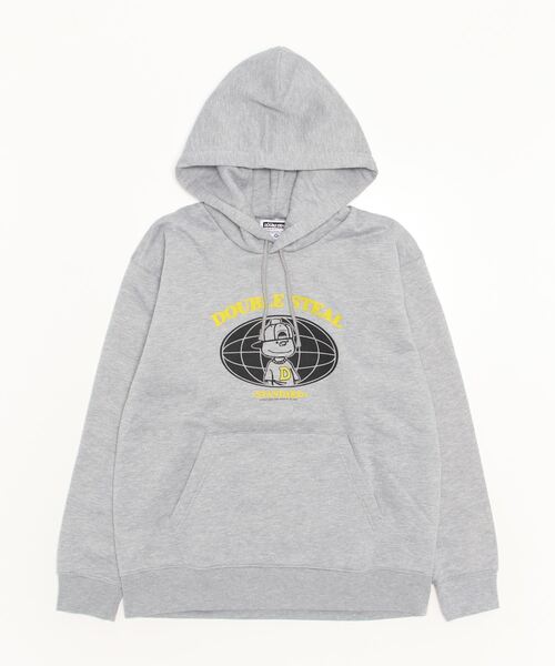 DOUBLE STEAL（ダブルスティール）の「Global DOUBZ LOGO 裏起毛パーカー（パーカー・メンズ・ブラック/トップグレー/イエロー・MEDIUM/LARGE/X-LARGE）」の8枚目の写真