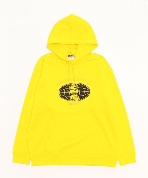 DOUBLE STEAL（ダブルスティール）の「Global DOUBZ LOGO 裏起毛パーカー（パーカー・メンズ・ブラック/トップグレー/イエロー・MEDIUM/LARGE/X-LARGE）」の9枚目の写真
