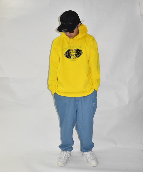 DOUBLE STEAL（ダブルスティール）の「Global DOUBZ LOGO 裏起毛パーカー（パーカー・メンズ・ブラック/トップグレー/イエロー・MEDIUM/LARGE/X-LARGE）」の12枚目の写真