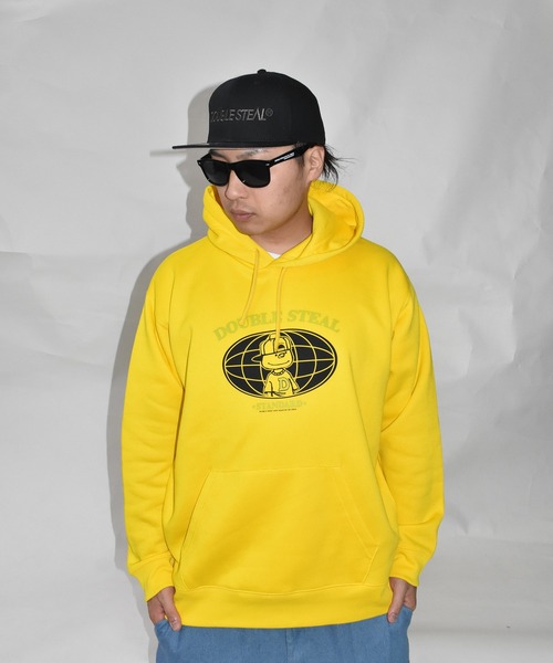 DOUBLE STEAL（ダブルスティール）の「Global DOUBZ LOGO 裏起毛パーカー（パーカー・メンズ・ブラック/トップグレー/イエロー・MEDIUM/LARGE/X-LARGE）」の15枚目の写真