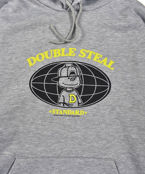 DOUBLE STEAL（ダブルスティール）の「Global DOUBZ LOGO 裏起毛パーカー（パーカー・メンズ・ブラック/トップグレー/イエロー・MEDIUM/LARGE/X-LARGE）」の11枚目の写真