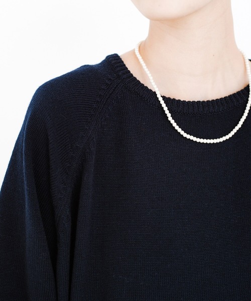 haco!(ハコ)の「昔憧れていた凛と背筋の伸びた自信に溢れた大人へ近づくニットワンピース〈ちゃっかりアンチピリング加工〉by que made me(ワンピース・レディース・ネイビー/ブルー・SMALL/MEDIUM/X-LARGE/LARGE)」の10枚目の写真