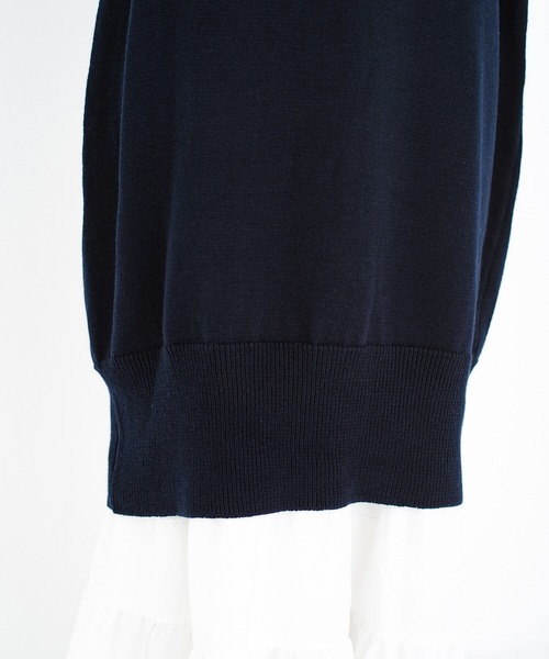 haco!(ハコ)の「昔憧れていた凛と背筋の伸びた自信に溢れた大人へ近づくニットワンピース〈ちゃっかりアンチピリング加工〉by que made me(ワンピース・レディース・ネイビー/ブルー・SMALL/MEDIUM/X-LARGE/LARGE)」の14枚目の写真