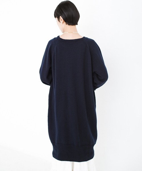 haco!(ハコ)の「昔憧れていた凛と背筋の伸びた自信に溢れた大人へ近づくニットワンピース〈ちゃっかりアンチピリング加工〉by que made me(ワンピース・レディース・ネイビー/ブルー・SMALL/MEDIUM/X-LARGE/LARGE)」の16枚目の写真
