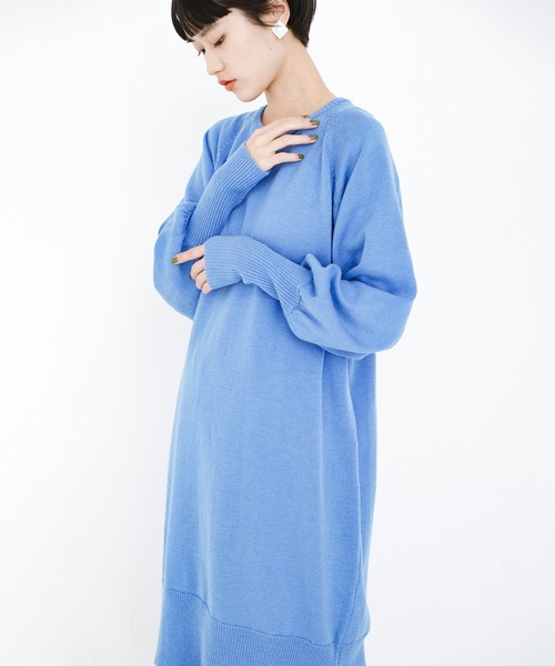 haco!(ハコ)の「昔憧れていた凛と背筋の伸びた自信に溢れた大人へ近づくニットワンピース〈ちゃっかりアンチピリング加工〉by que made me(ワンピース・レディース・ネイビー/ブルー・SMALL/MEDIUM/X-LARGE/LARGE)」の12枚目の写真