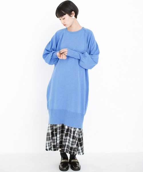 haco!(ハコ)の「昔憧れていた凛と背筋の伸びた自信に溢れた大人へ近づくニットワンピース〈ちゃっかりアンチピリング加工〉by que made me(ワンピース・レディース・ネイビー/ブルー・SMALL/MEDIUM/X-LARGE/LARGE)」の9枚目の写真