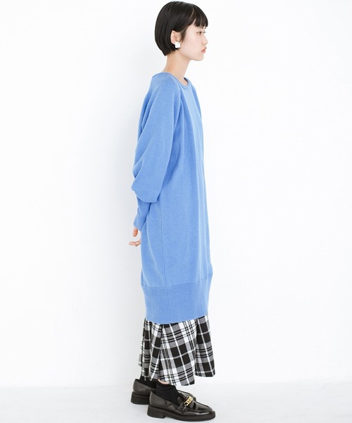haco!(ハコ)の「昔憧れていた凛と背筋の伸びた自信に溢れた大人へ近づくニットワンピース〈ちゃっかりアンチピリング加工〉by que made me(ワンピース・レディース・ネイビー/ブルー・SMALL/MEDIUM/X-LARGE/LARGE)」の22枚目の写真
